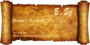 Budai Szeráf névjegykártya