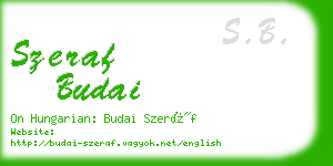szeraf budai business card
